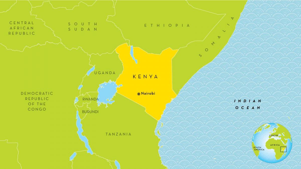 nairobi, Keňa na mapě