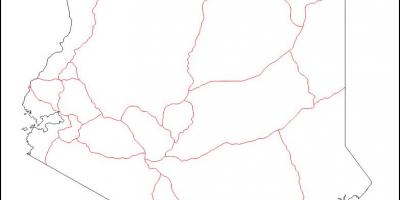 Keňa prázdné mapě