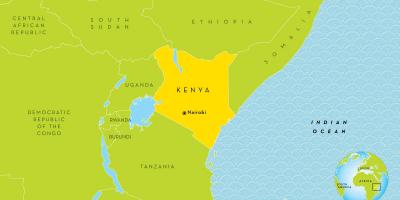 Nairobi, Keňa na mapě