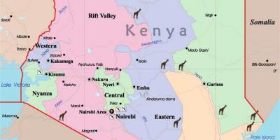 Velká mapa Keni