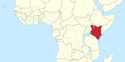 Mapa Keni mapa vektor