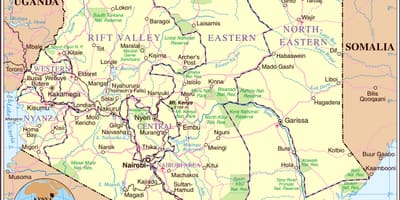Kenya road map podrobné