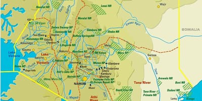 Mapa Keni vegetace