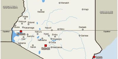 Mapa kitale Keňa