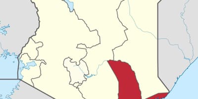 Mapa pobřeží provincie Keni