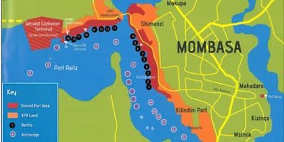 Mapa mombasa Keňa