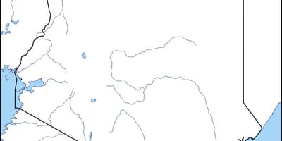 Mapa slepá mapa Keni