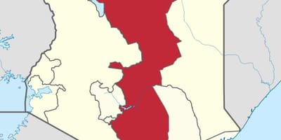 Mapa východní provincii Keni